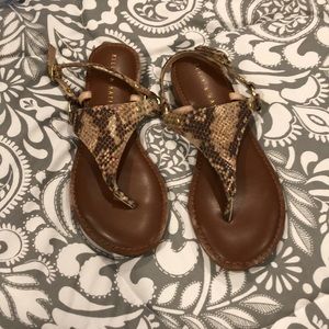 Animal printed thong sandals